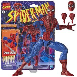 Hasbro Marvel Legends Spider-Man Retro Spiderman 6" Action Figure Dented Package